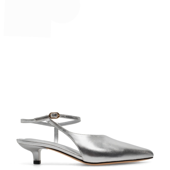 Silent D , Cabi kitten heels, pale silver leather ,size 40 m - Picture 7 of 8